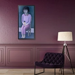 «Girl and Doll, 2003» в интерьере в классическом стиле в фиолетовых тонах