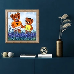 «Teddy Bear 196» в интерьере в классическом стиле в синих тонах