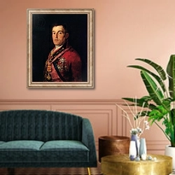 «The Duke of Wellington 1812-14» в интерьере классической гостиной над диваном