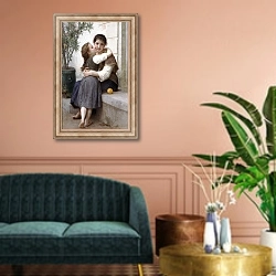 «Уговоры» в интерьере классической гостиной над диваном