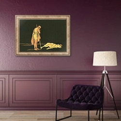 «Ulysses and his dog» в интерьере в классическом стиле в фиолетовых тонах