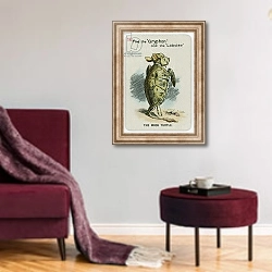 «The Mock Turtle» в интерьере гостиной в бордовых тонах