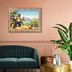 «Brer Rabbit 45» в интерьере классической гостиной над диваном