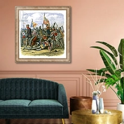 «Death of Hotspur» в интерьере классической гостиной над диваном