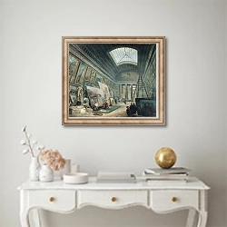 «A Museum Gallery with Ancient Roman Art, before 1800» в интерьере в классическом стиле над столом