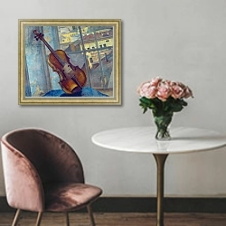 «Violin, 1918» в интерьере в классическом стиле над креслом