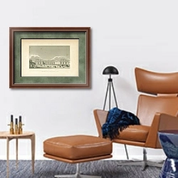 «Grande Trainon, Versailles 1» в интерьере кабинета с кожаным креслом