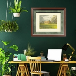 «Beningbrough Hall 4» в интерьере кабинета с зелеными стенами