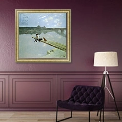 «The Fisherman, 1884» в интерьере в классическом стиле в фиолетовых тонах
