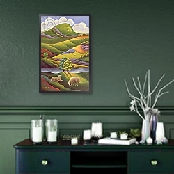 «In the Highlands, 1987-93» в интерьере в классическом стиле над столом