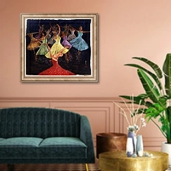 «Stage Presentation, 1994» в интерьере классической гостиной над диваном