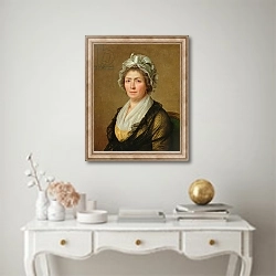 «Portrait of a woman, or the governess of the the artist's children» в интерьере в классическом стиле над столом