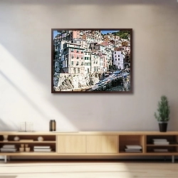 «Италия, Чинкве Терре. Краски домов Риомагиоре №4» в интерьере 