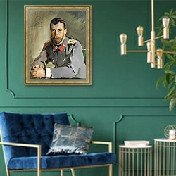 «Portrait of Nicholas II, 1900» в интерьере коридора в классическом стиле