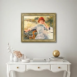 «Портрет Альфонсины Фурнез» в интерьере в классическом стиле над столом