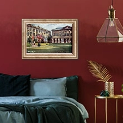 «Worcester College» в интерьере спальни с акцентной стеной