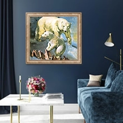 «Polar Bear» в интерьере в классическом стиле в синих тонах