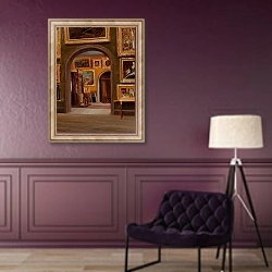 «Studio Interior, possibly the Boston Athenaeum» в интерьере в классическом стиле в фиолетовых тонах