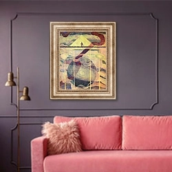 «Анданте (Соната звезд) » в интерьере гостиной с розовым диваном