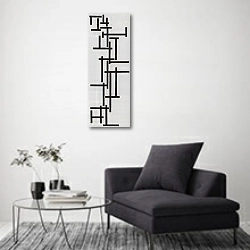 «Tarantella» в интерьере в стиле минимализм над креслом