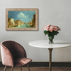 «Venetian View, 18th century» в интерьере в классическом стиле над креслом