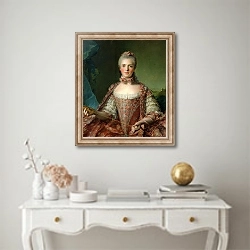 «Portrait of Marie Adelaide 1756» в интерьере в классическом стиле над столом
