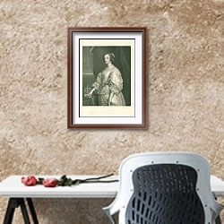 «Королева Генриетта Мария» в интерьере кабинета с песочной стеной над столом