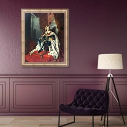 «King Frederick I of Prussia» в интерьере в классическом стиле в фиолетовых тонах