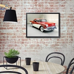 «Buick Century '1957» в интерьере кухни в стиле лофт с кирпичной стеной