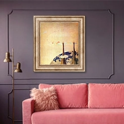 «Финал («Соната весны») » в интерьере гостиной с розовым диваном