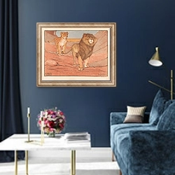 «Leeuw en leeuwin» в интерьере в классическом стиле в синих тонах