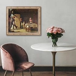 «The Rustic Family, 1815» в интерьере в классическом стиле над креслом