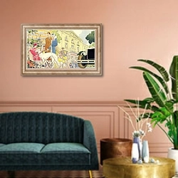 «Tea-time at the Hermitage Hotel, Le Touquet» в интерьере классической гостиной над диваном