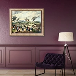 «Siege of Vienna, 28th October 1848» в интерьере в классическом стиле в фиолетовых тонах