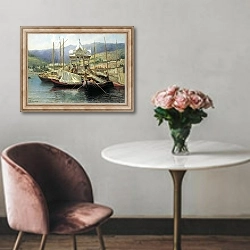 «Пристань в Ялте» в интерьере в классическом стиле над креслом