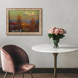 «Landscape» в интерьере в классическом стиле над креслом