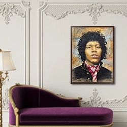«Hendrix» в интерьере в классическом стиле над банкеткой
