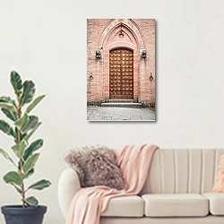 «Италия, Тоскана. Детали замка, Долина Кьянти» в интерьере современной светлой гостиной над диваном