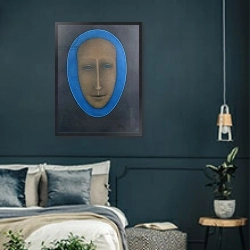 «black mask» в интерьере гостиной в оливковых тонах