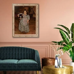 «The Dwarf Dona Mercedes, 1899» в интерьере классической гостиной над диваном
