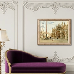 «St Mark's, Venice» в интерьере в классическом стиле над банкеткой
