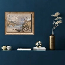 «On the Yealm, South Devon» в интерьере в классическом стиле в синих тонах