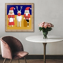 «Christmas Family» в интерьере в классическом стиле над креслом