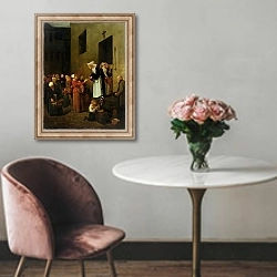 «Charity, 1851» в интерьере в классическом стиле над креслом