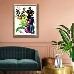 «Fairy Tales from Many Lands: The Fairy Lizard 2» в интерьере классической гостиной над диваном