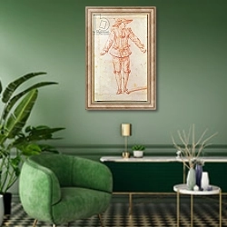 «A Dancer from the Paris Opera» в интерьере гостиной в зеленых тонах