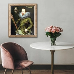 «Vicenzo Gonzaga, Duke of Mantua, 1600» в интерьере в классическом стиле над креслом