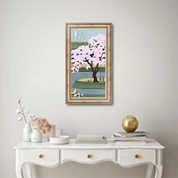 «Cherry Tree, Spring, 2013,» в интерьере в классическом стиле над столом