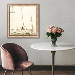 «Sailing Boat» в интерьере в классическом стиле над креслом