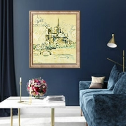«Notre Dame,» в интерьере в классическом стиле в синих тонах